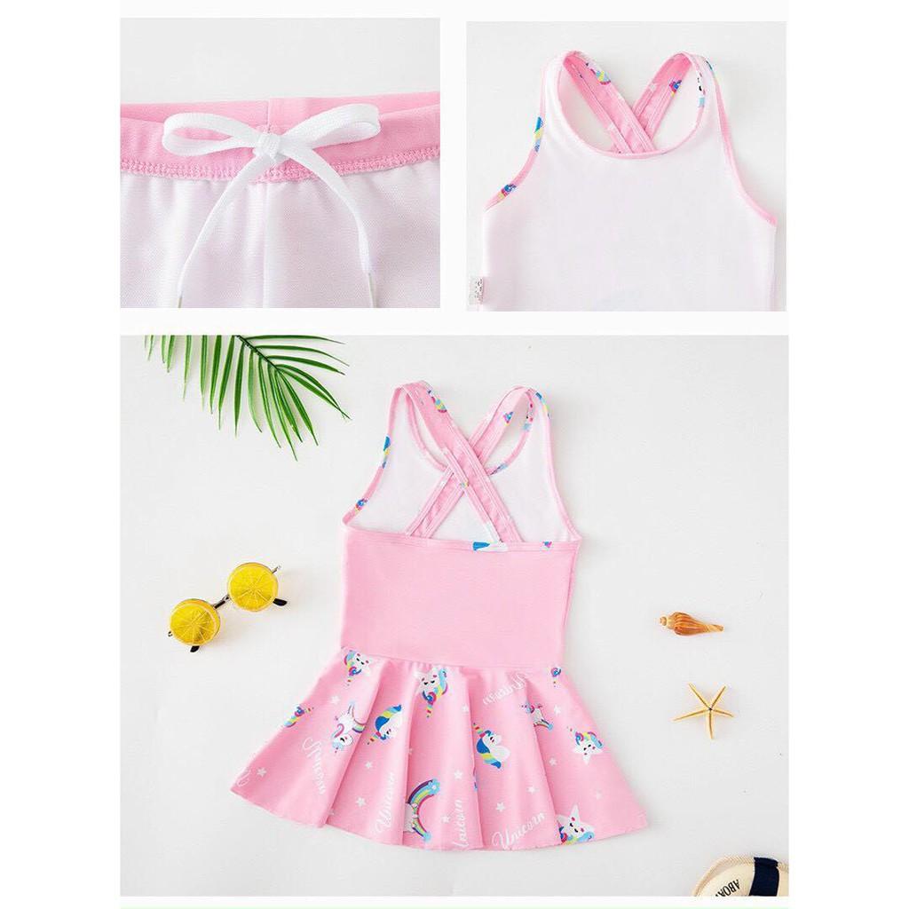 Đồ bơi bé gái rời pony hồng, size đại