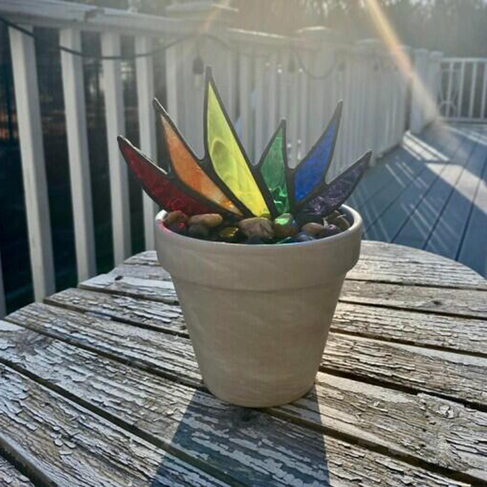 Cây lô hội mini acrylic trang trí vườn, nội thất gia đình