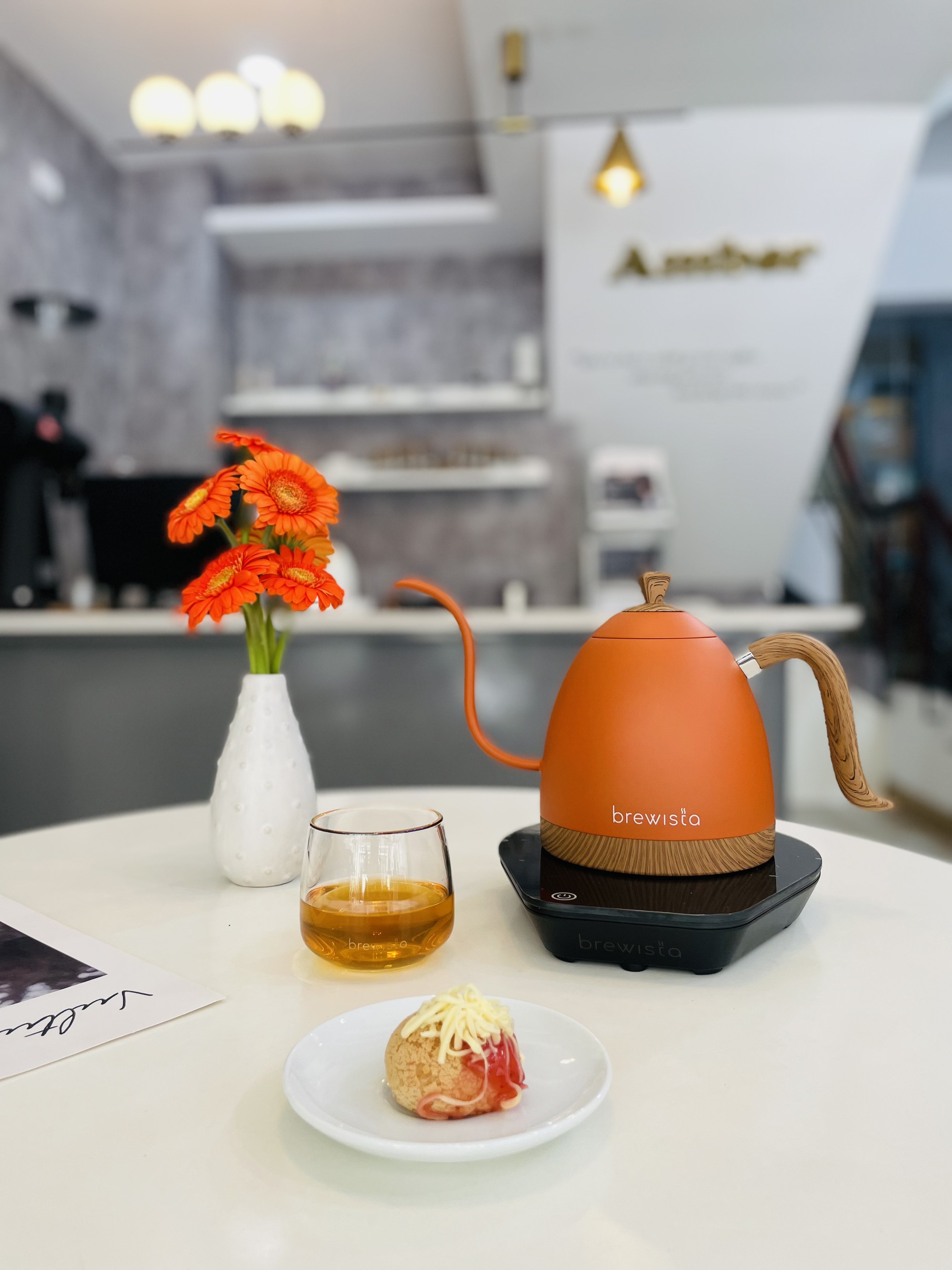 Ấm đun cảm ứng chuyên dụng rót cà phê Kettle 600ml - Orange
