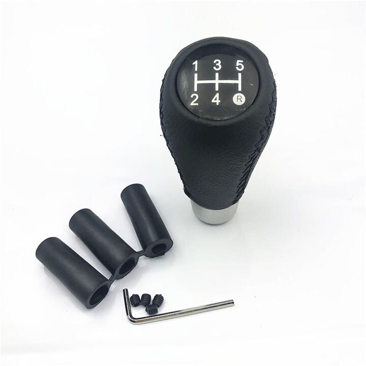 Đầu Tay nắm cần số xe hơi, ô tô bọc da thật 100% cao cấp dùng cho các xe số sàn - Chất liệu: Hợp kim đồng bọc da