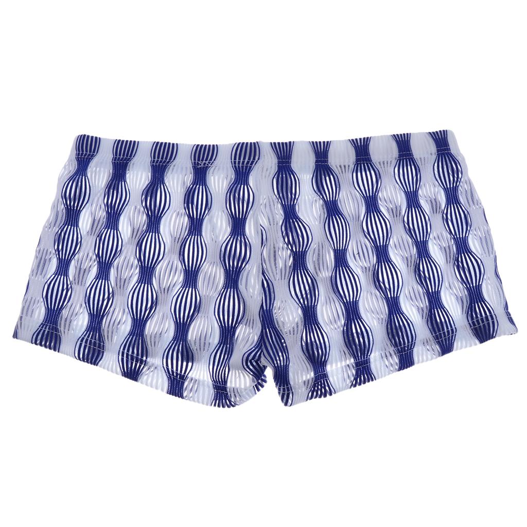 26-35inch Men's Sexy Open Pouch See Through Underwear Boxers Brief UnderUnderpants Gifts