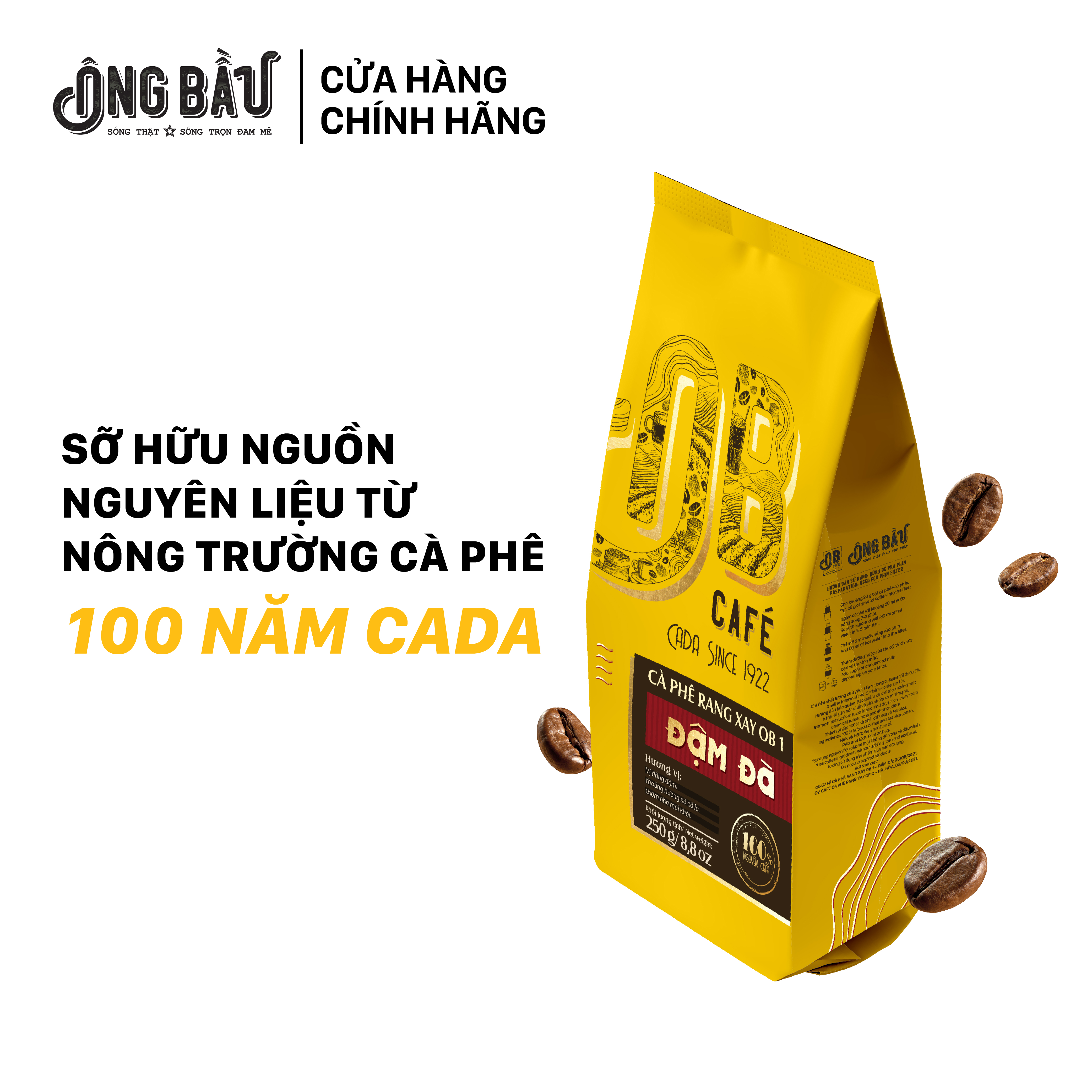 COMBO 3 TÚI - CÀ PHÊ OB1 ĐẬM ĐÀ
