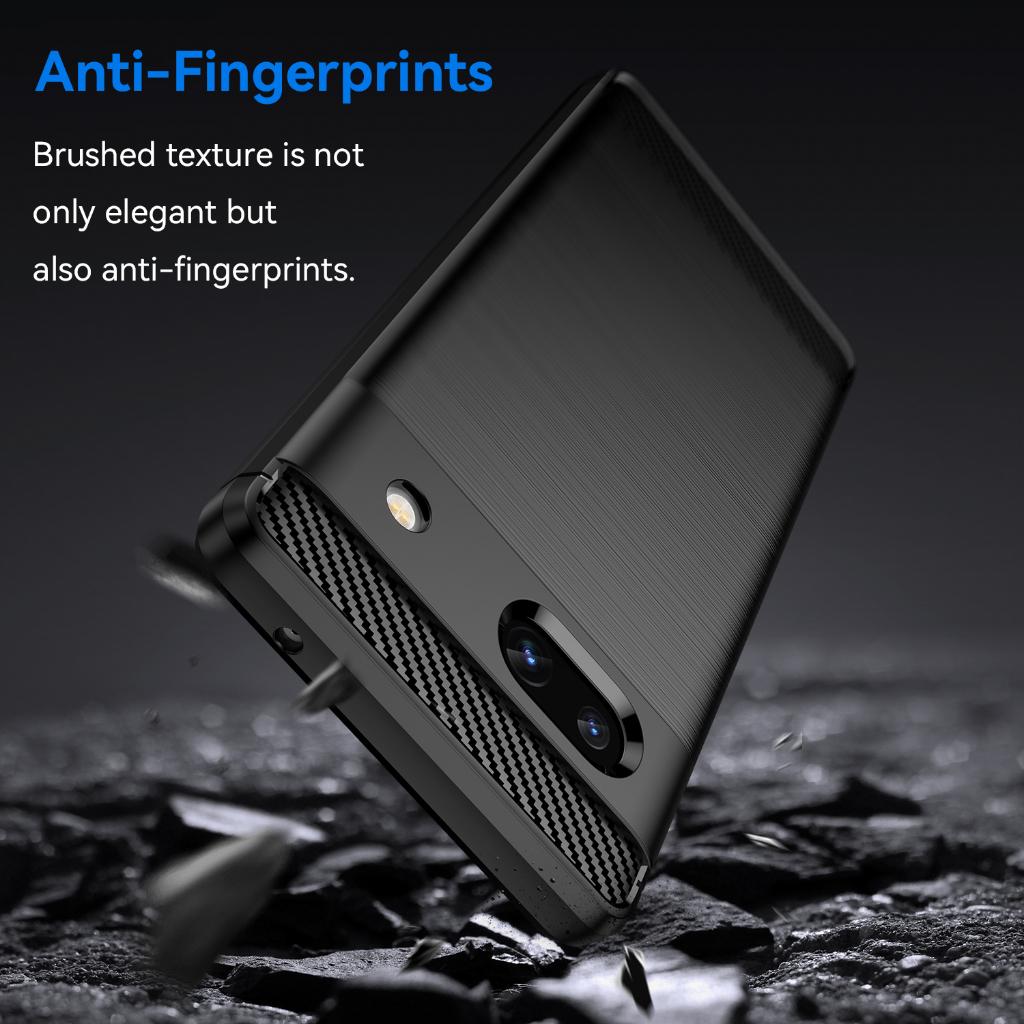 Ốp lưng cho Google Pixel 7a, Ốp silicone mềm Carbone phay xước chống sốc chống vân tay cho Pixel 7a