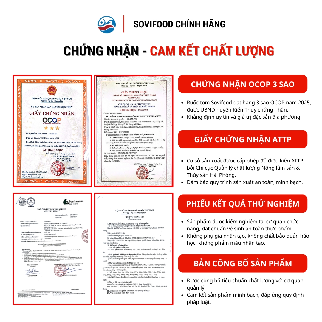 Ruốc Tôm Sovifood - Tôm Biển Tự Nhiên, Giàu Canxi, Omega 3, An Tâm Cho Bé - 200G