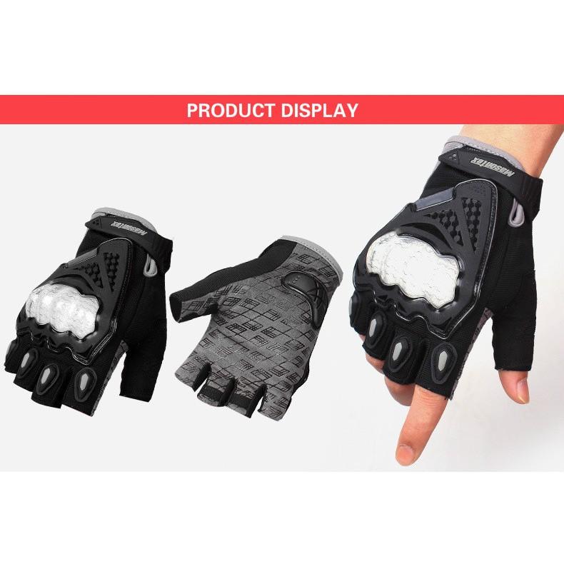 Găng tay nửa ngón unisex chống trượt dùng khi lái xe mô tô