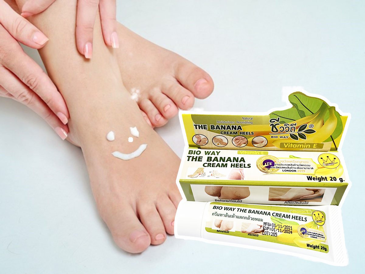 Kem chuối dưỡng da tay và nứt gót chân BIO WAY THE BANANA CREAM HELLS - Thailan