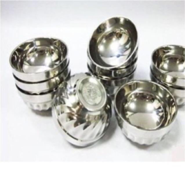 Set 10 Bát tô 14cm inox xoắn cách nhiệt