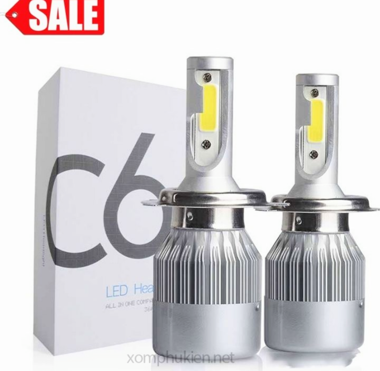 SIÊU SÁNG VỚI 1 ĐÈN PHA LED C6 H4 XE MÁY VÀ ÔTÔ LOẠI TỐT CHUẨN