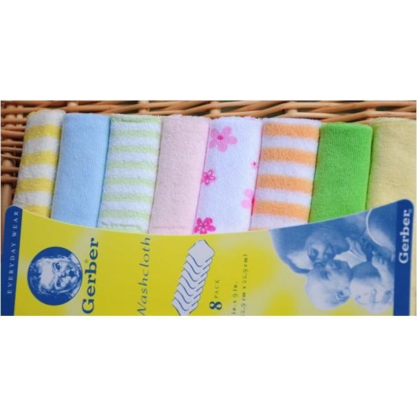 Khăn mặt cho bé loại tốt, Khăn mặt cho con. 1set=8 chiếc.
