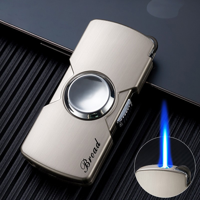 Bật Lửa Khò Broad Lighter BD325 Con Quay Spinner Lửa Khò Xanh Chắn Gió - Xài Gas