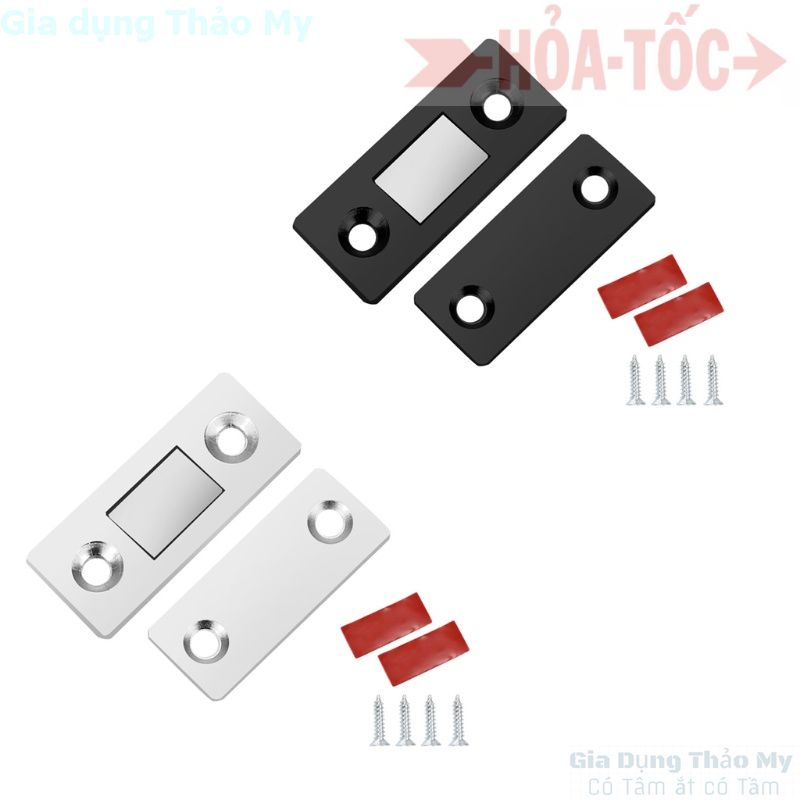 Bộ nam châm gắn cửa tủ thông minh tự động đóng cửa, lắp đặt dễ dàng, từ tính mạnh mẽ, phù hợp với cửa tủ, cửa sổ