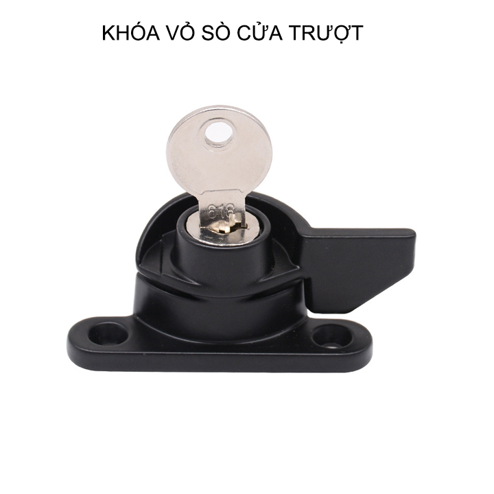 01 Khóa vỏ sò bằng hợp kim dày dặn kèm 2 chìa khóa, dùng cho cửa sổ trượt, lùa, kèm 2 chìa khóa