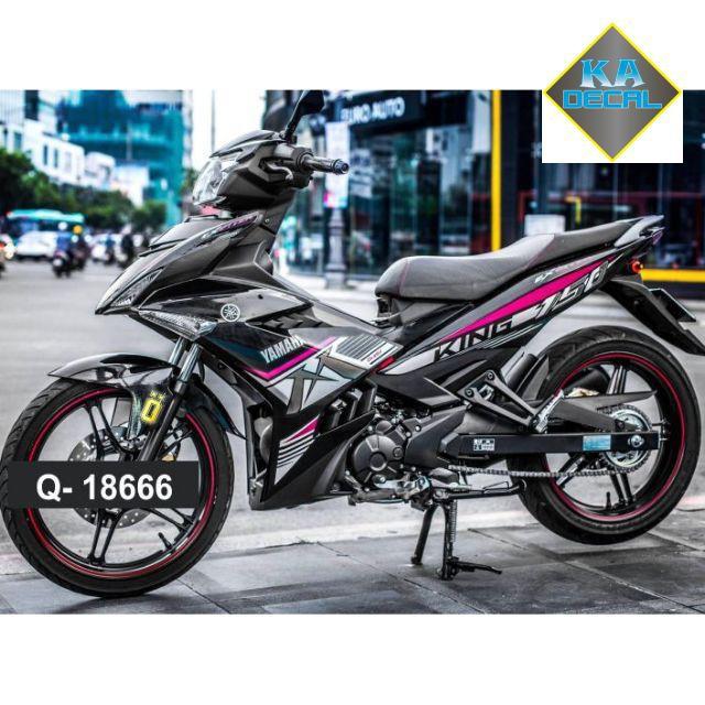 Tem rời Mxking dán xe đen