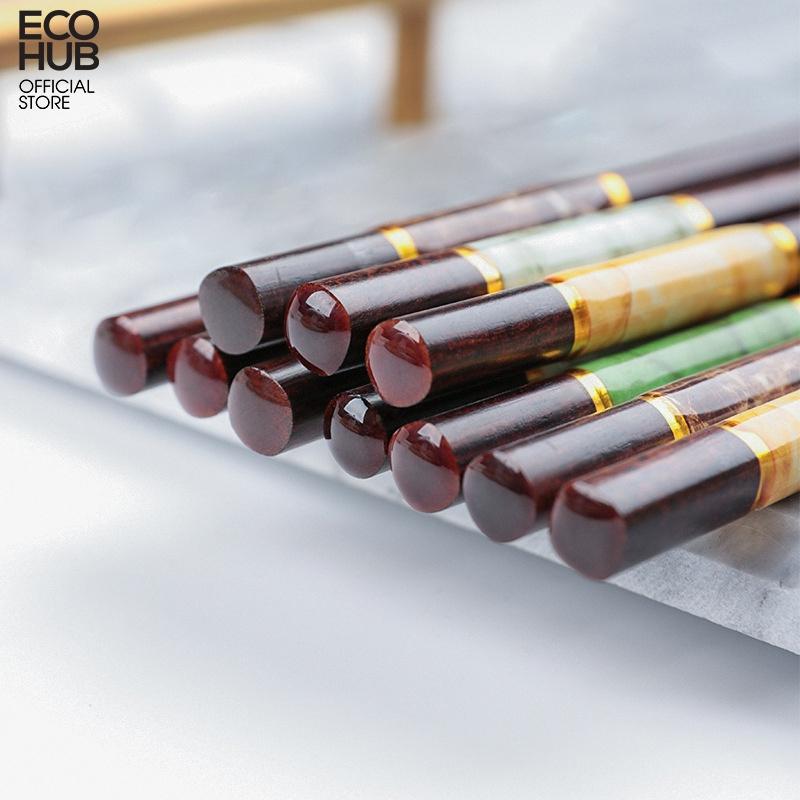 Đũa gỗ ECOHUB khảm đá 23cm (Wooden Chopsticks) E00318