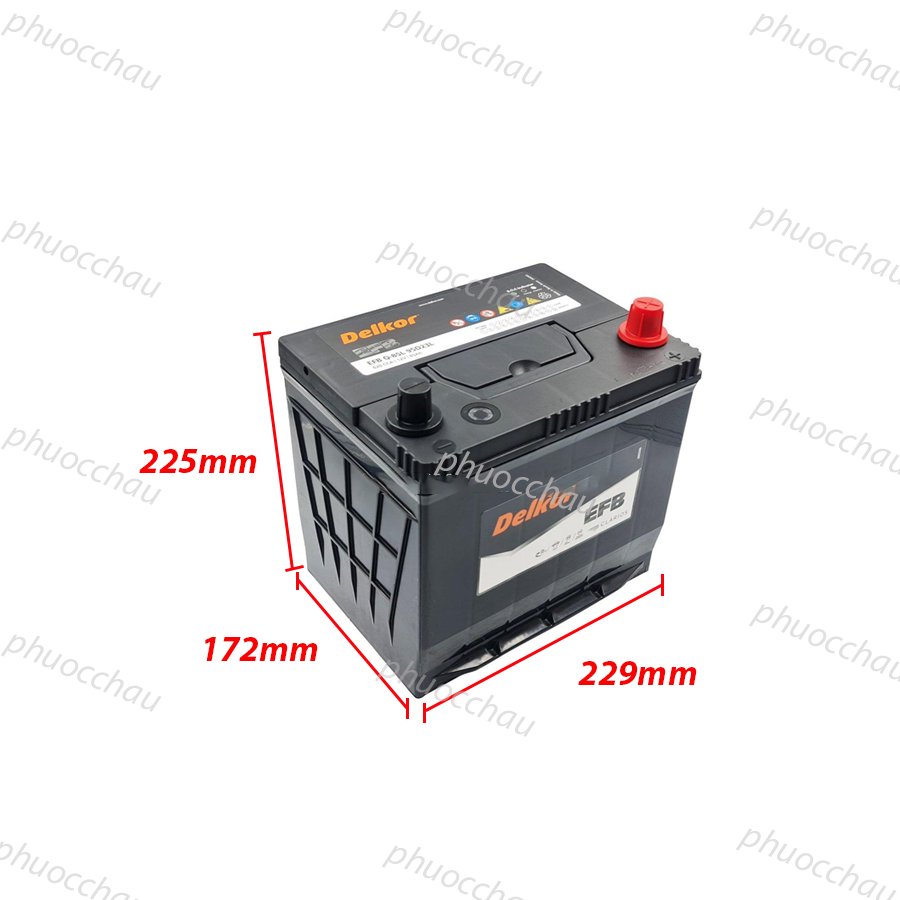 Ắc Quy Delkor EFB Q85/95D23L 12V-65Ah | Q85/115D23L 12V-70Ah