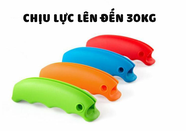 Combo 4 Silicone Picker kẹp quai xách túi cho tay đỡ đau giúp xách đồ nhẹ nhàng hơn – Mihoco2021-Giao màu ngẫu nhiên