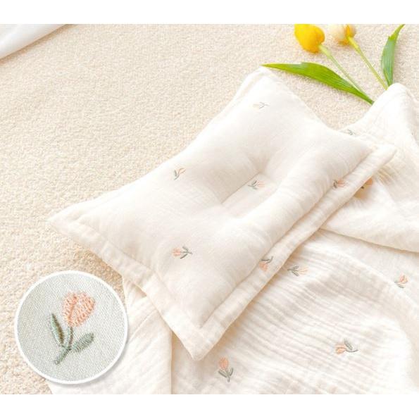 Gối xô chống bẹp đầu DOTTODOT Hàn Quốc cho bé thêu quilting &lt;Có sẵn