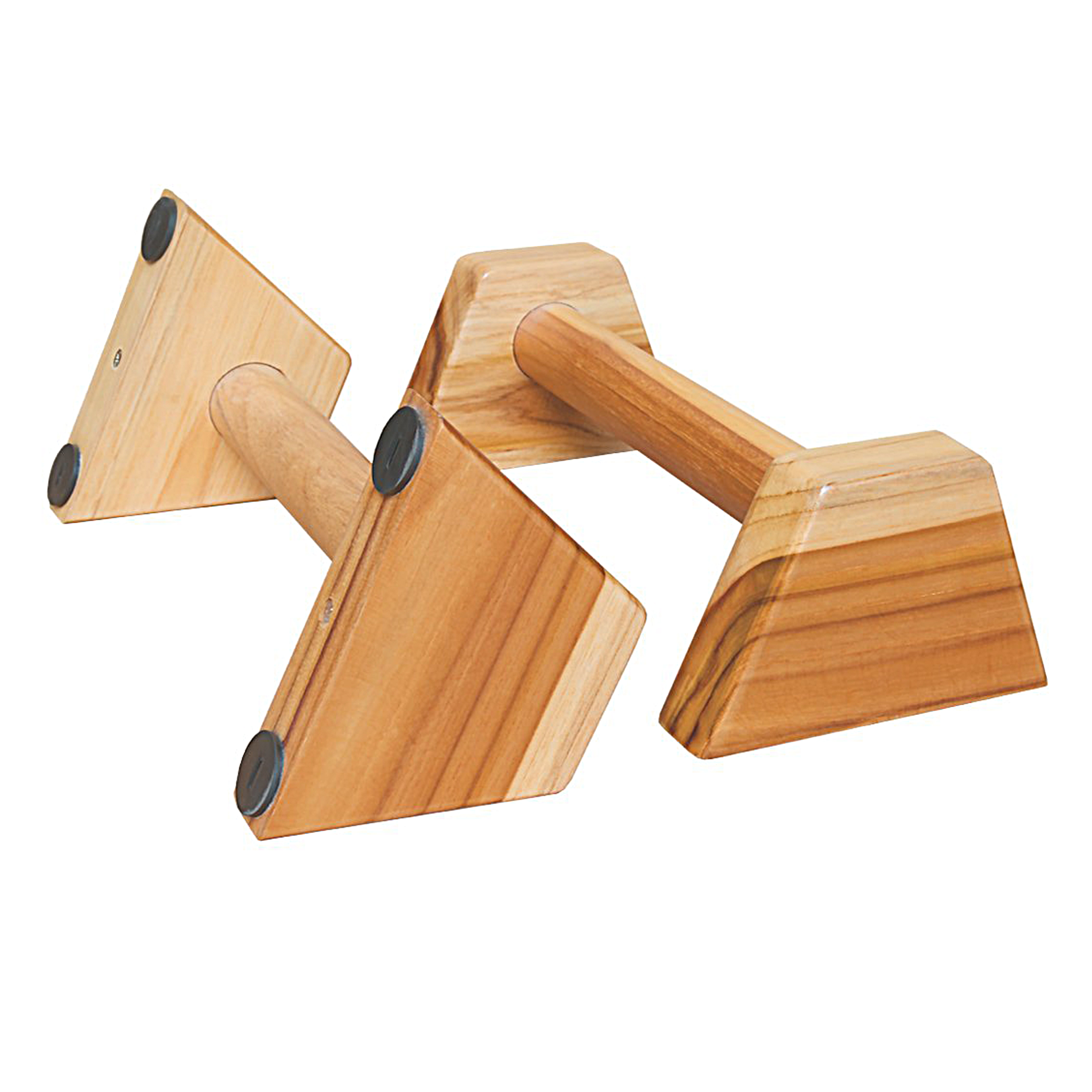 Dụng cụ chống đẩy, hít đất bằng gỗ, Parallettes gỗ hỗ trợ tập Handstand, Pocorrys PAH-01, Màu gỗ tự nhiên