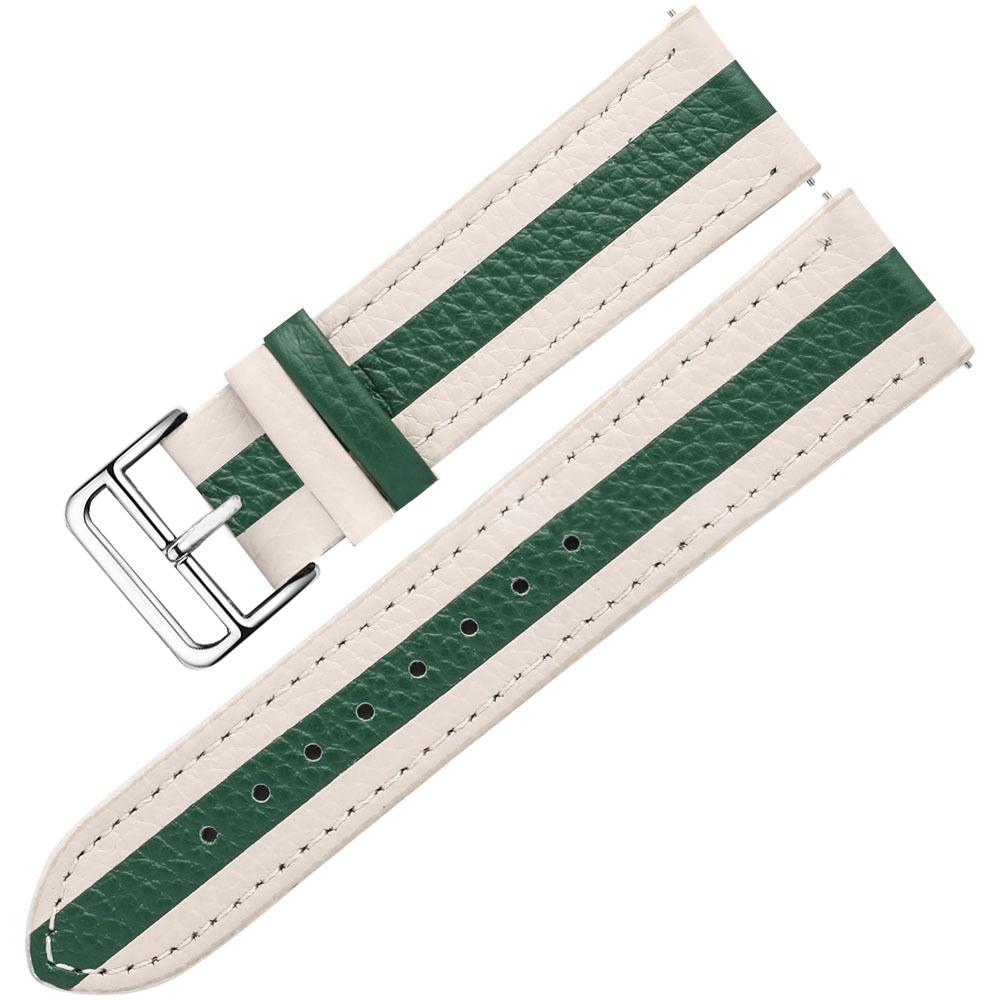 Dây đeo bằng da 20MM 22MM họa tiết sọc cho đồng hồ Garmin Vivoactive 3 Forerunner 645 245 Vivomove HR Vivoactive 4 Venu2