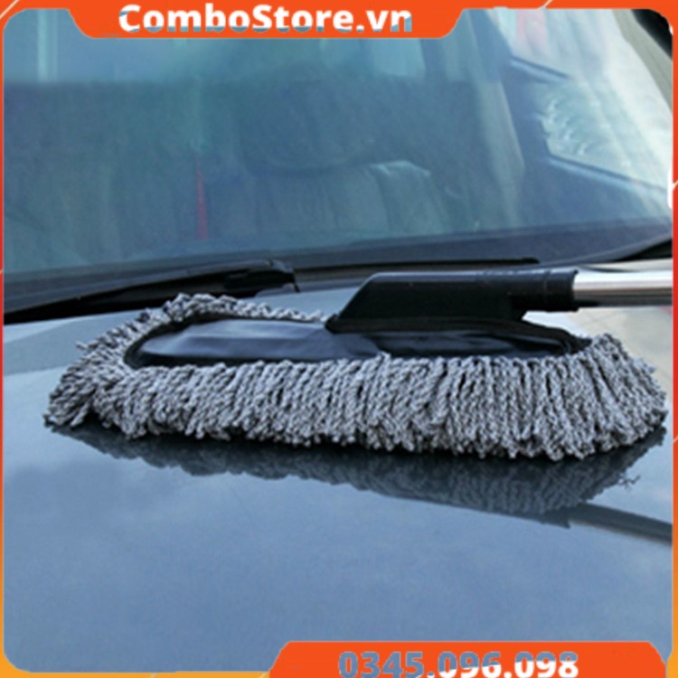 Chổi rửa xe ô tô chuyên dụng cán co giãn – Chổi lau rửa xe Nano cán xếp gọn tiện lợi