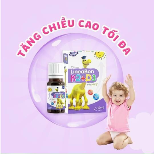 Hình ảnh Vitamin k2 d3 hỗ trợ tăng chiều cao, hết còi xương cho trẻ sơ sinh - LINEABON K2D3 - Sản phẩm từ Châu Âu - Công nghệ mới giúp hấp thu tối đa canxi tự nhiên