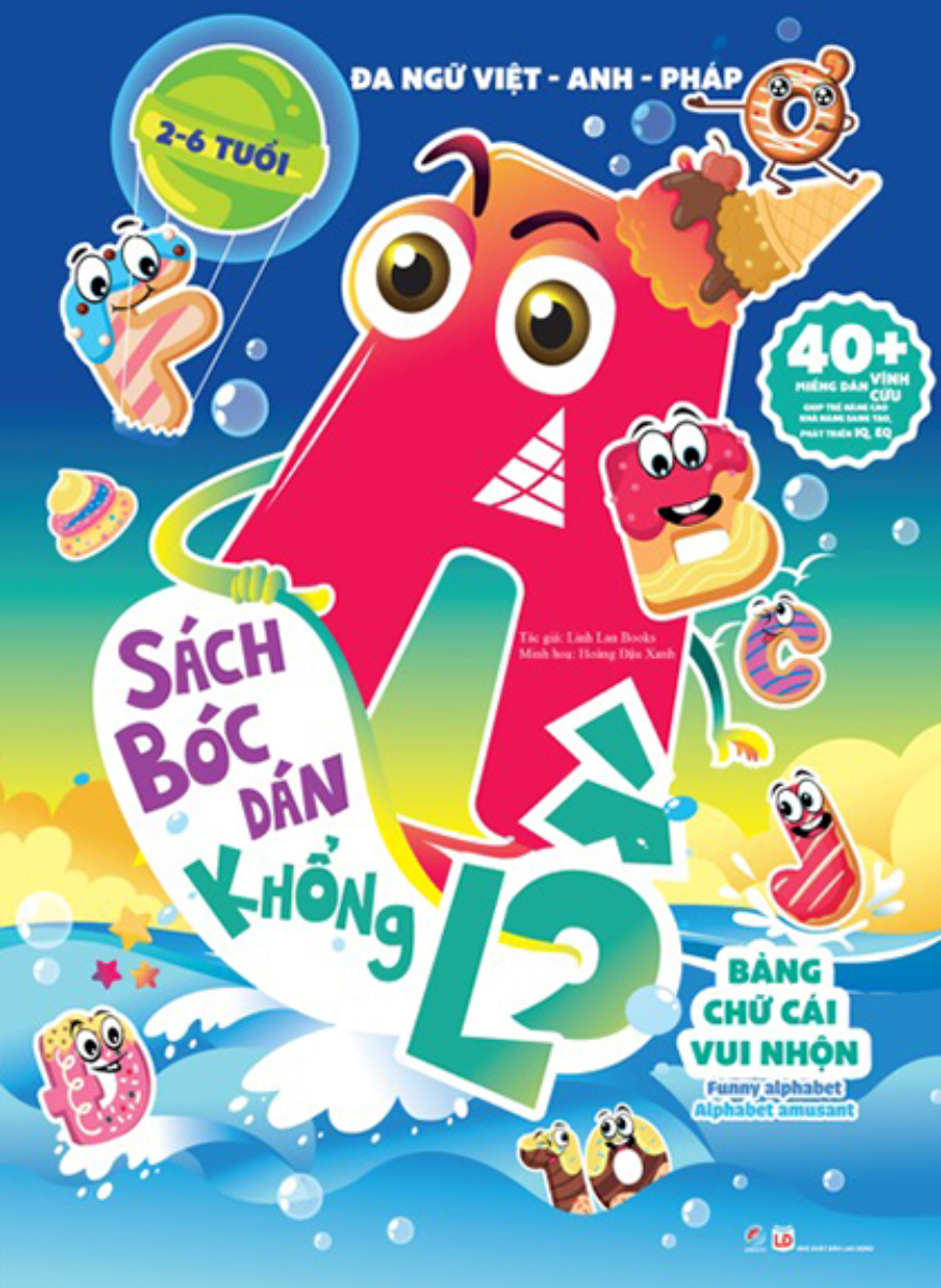Sách Bóc Dán Khổng Lồ - Bảng Chữ Cái Vui Nhộn - Funny Alphabet - Alphabet Amusant _LL