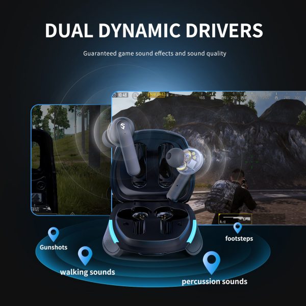 Tai Nghe True Wireless Earbuds SoundPeats Gamer No.1 Smart Touch - Tích Hợp 4 Micro, Kháng Nước IPX4 - Hàng chính hãng