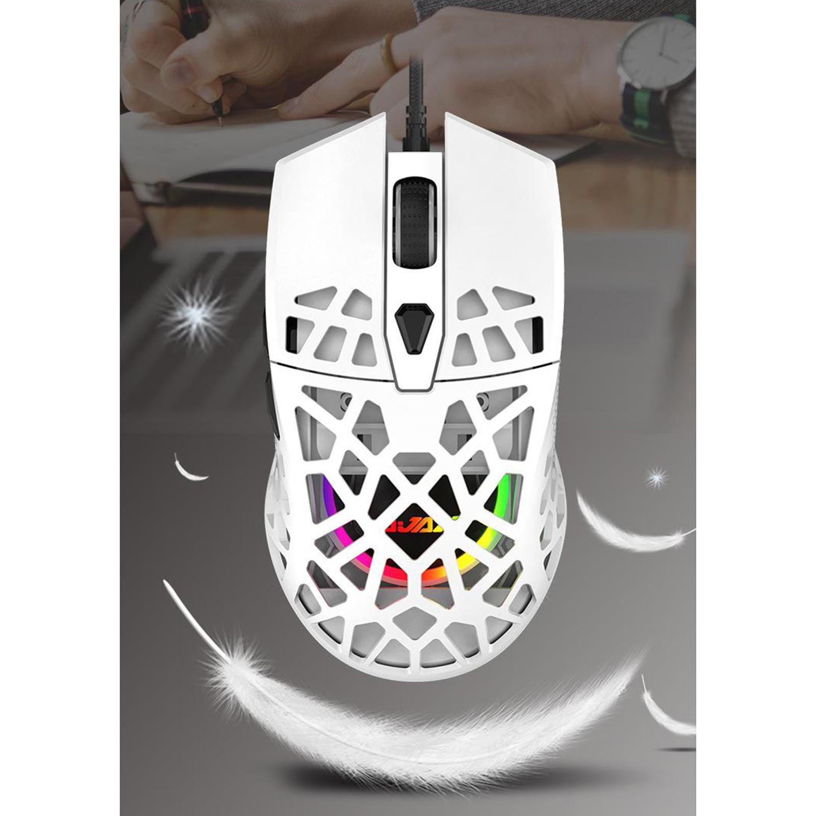 Ultralight RGB Gaming Mouse Wired Honeycomb Design for Computer