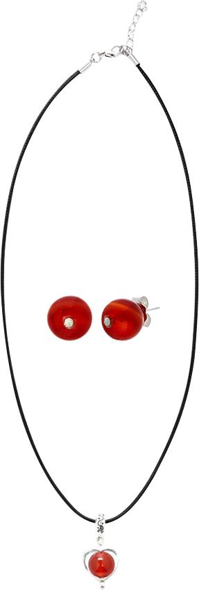 Bộ Bông Tai Và Mặt Dây Chuyền Mã Não Đỏ Ngọc Quý Gemstones BT3