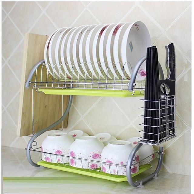 Giá úp bát 2 tầng inox tiện lợi