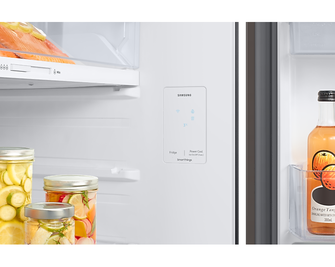 Tủ Lạnh Samsung Bespoke Ngăn Đông Trên 4 Chế Độ Optimal Fresh+ màu Trắng/Nâu 382L RT38CB6784C3SV - Hàng chính hãng