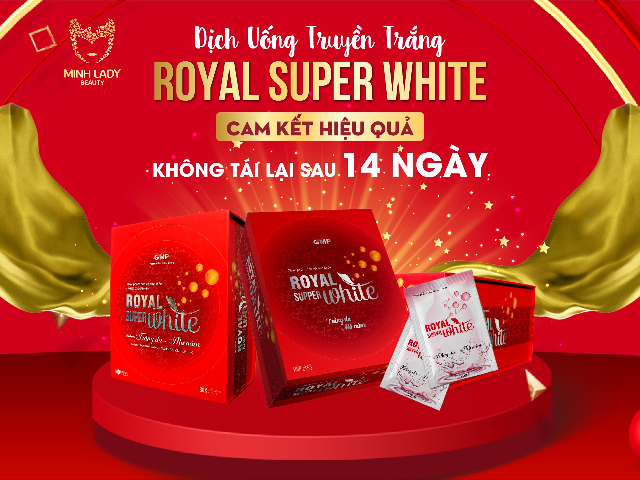 Dịch uống truyền trắng mờ nám Royal Super White