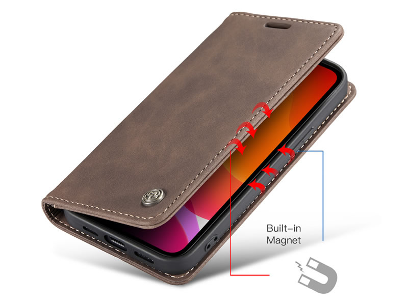 Bao da cao cấp dành cho iPhone 12 Mini dạng ví chính hãng Caseme - Hàng Nhập Khẩu