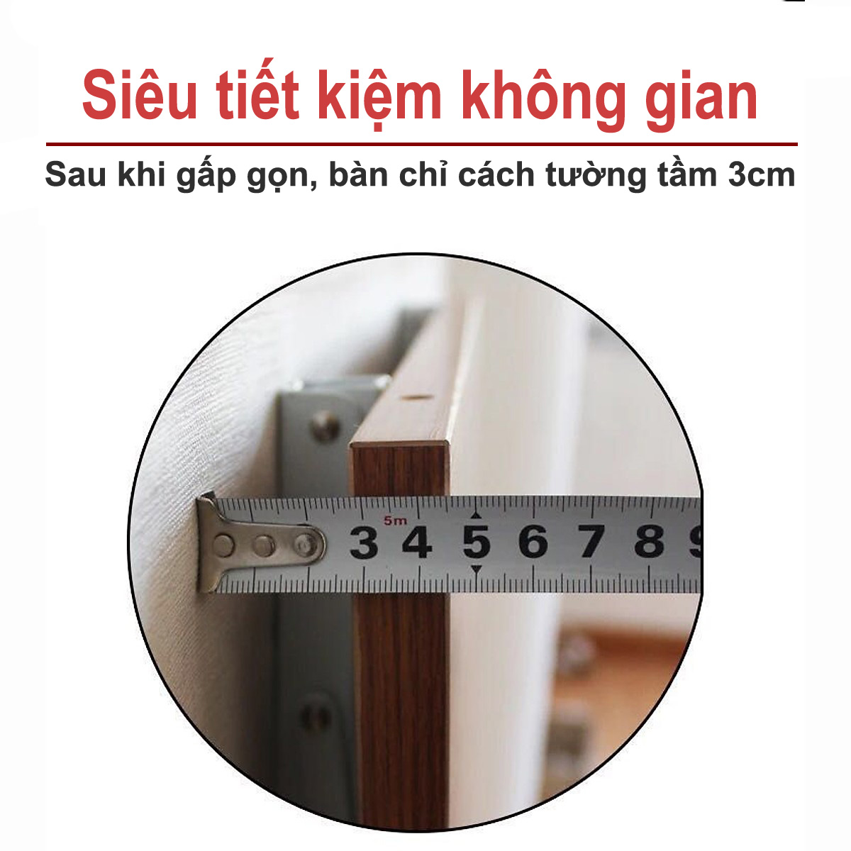 Bộ giá đỡ Ke bàn gấp treo tường thông minh thép sơn tĩnh điện cao cấp, Tiết kiệm không gian, Chịu tải lên đến 60kg, Tặng kèm tất cả phụ kiện vít nở, Hàng chính hãng