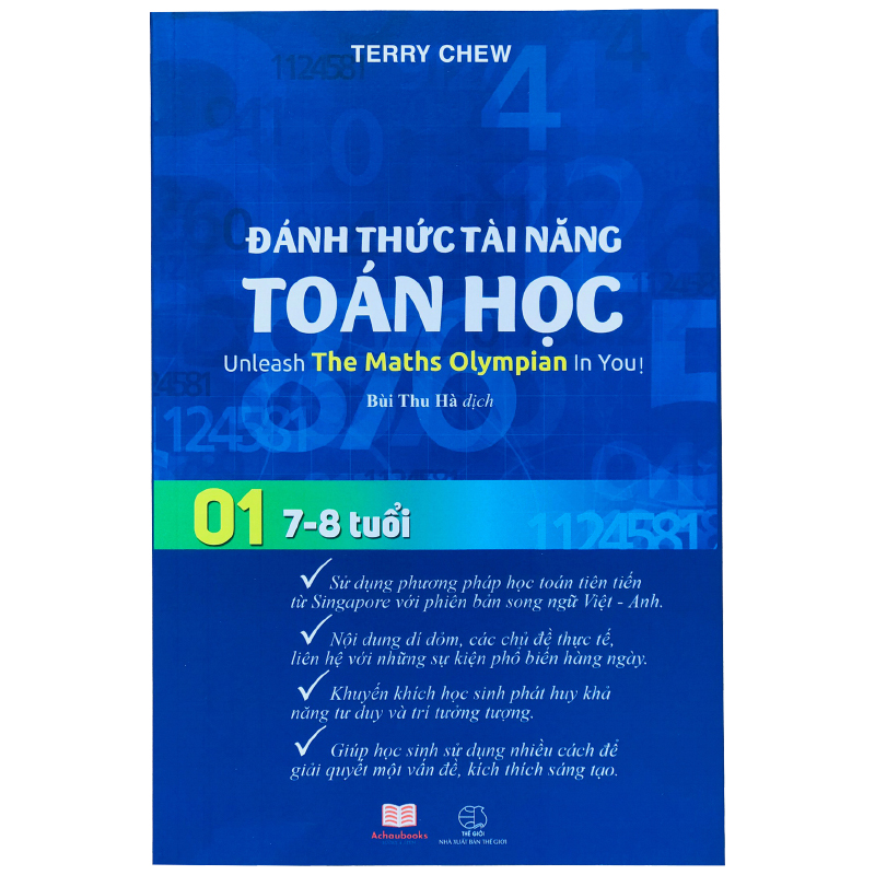 Sách đánh thức tài năng toán học 1, toán lớp 1, toán lớp 2 ( 7 -  8 tuổi )