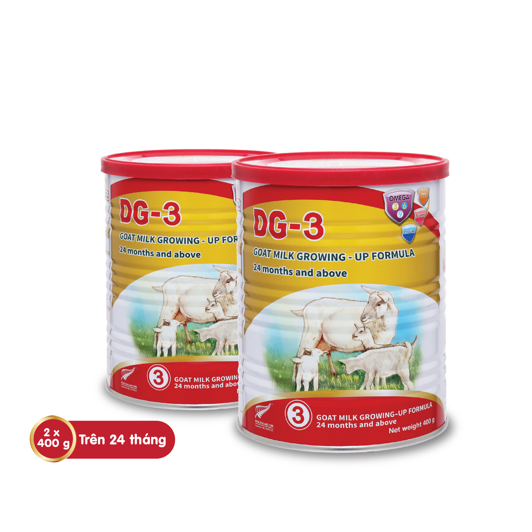 Combo 2 lon Sữa Dê DG-3 400g  [kèm quà tặng] [Quà tặng số lượng có hạn sẽ chuyển thành quà khác tương đương]