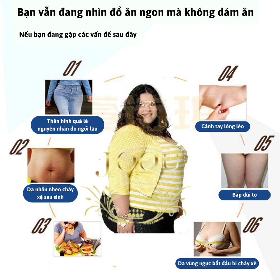 Máy Massage Bụng Sóng Siêu Âm Hồng Ngoại EMS JOOU FJ324 6 trong 1