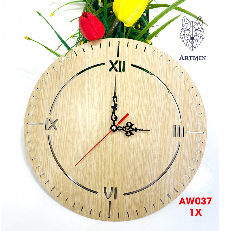 AW037 - Đồng Hồ Gỗ Decor Cổ Điển – Đồng Hồ Treo Tường Trang Trí Nhà Xinh