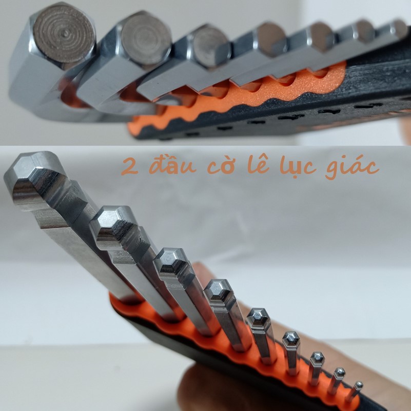Bộ Lục giác dài đầu bi 7 chi tiết FUJIYA LB330-7S GENUINE- Thanh vặn đầu tròn