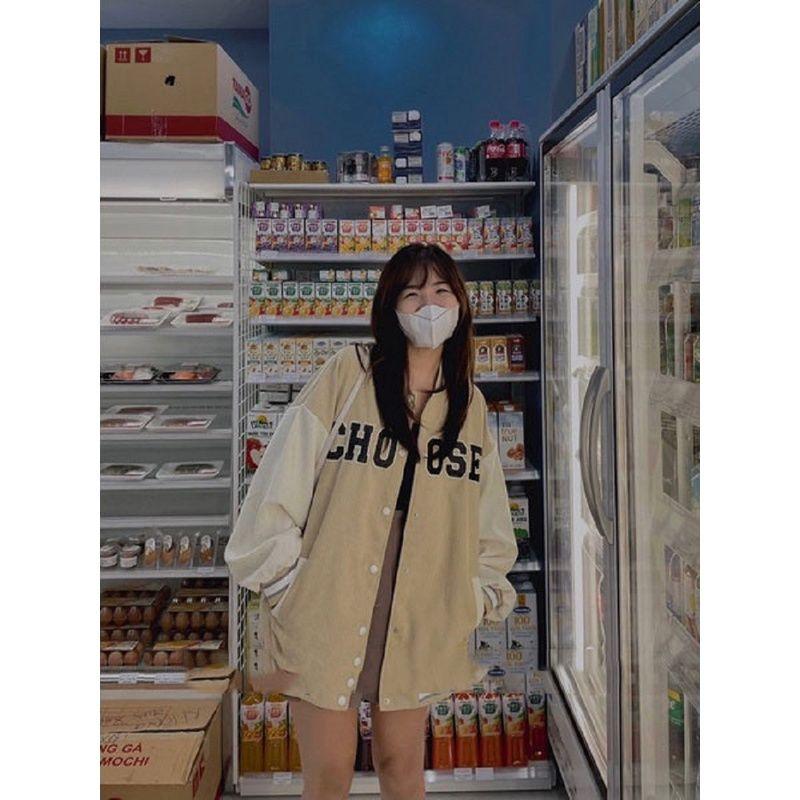 Áo Khoác Bomber Vải Nhung Form Rộng Freesize 40-70Kg Chooose Akn20