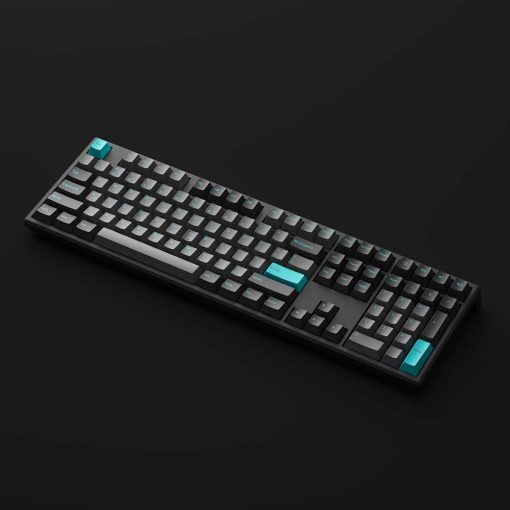 Bàn phím cơ có dây Akko MonsGeek MG108 Black &amp; Cyan (White LED / AKKO cs switch) - Hàng chính hãng