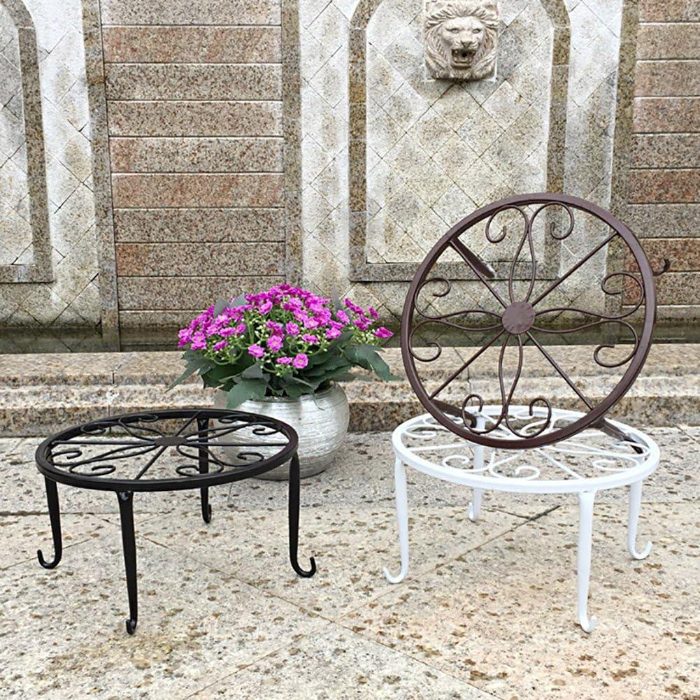 Giá đỡ chậu hoa bằng kim loại trong nhà màu đen