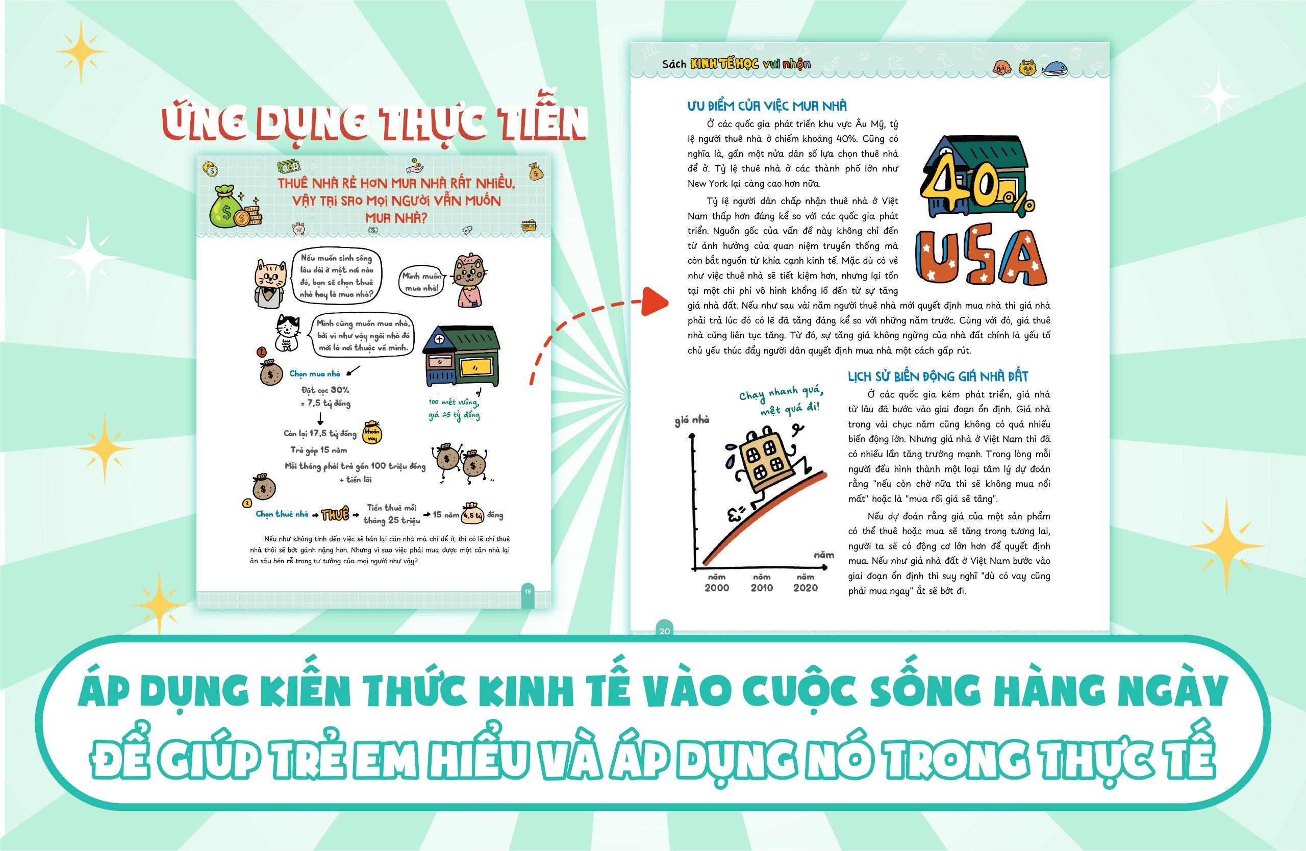 Sách Kinh Tế Học Vui Nhộn - Những Câu Hỏi Kinh Tế Ra Tiền - Mua Nhà Hay Thuê Nhà?