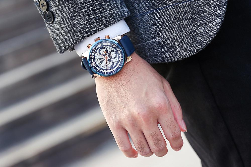 Đồng hồ dây da Quartz Thời trang OCHSTIN