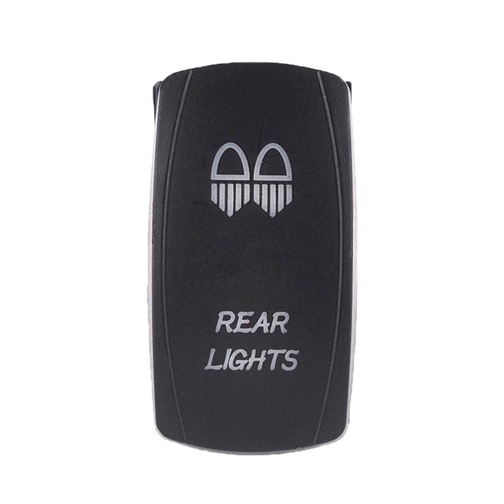 5 Pin 12V Boat Marine LED ON-OFF Illuminated Toggle Rocker SPST Switch S005 , Blue