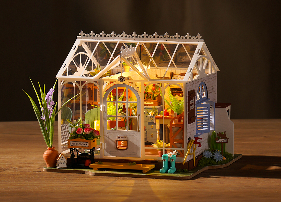 [Bản Tiếng Anh] Robotime Rolife Mô hình nhà búp bê tự lắp ghép gỗ DIY Miniature House Kit   | Dreamy Garden House DG163 Quà tặng giáng sinh trang trí sáng tạo