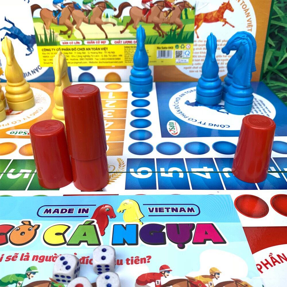 Đồ Chơi Board Game Gia Đình Vui Nhộn, Bộ Cờ Cá Ngựa Loại Lớn Hàng Việt Nam