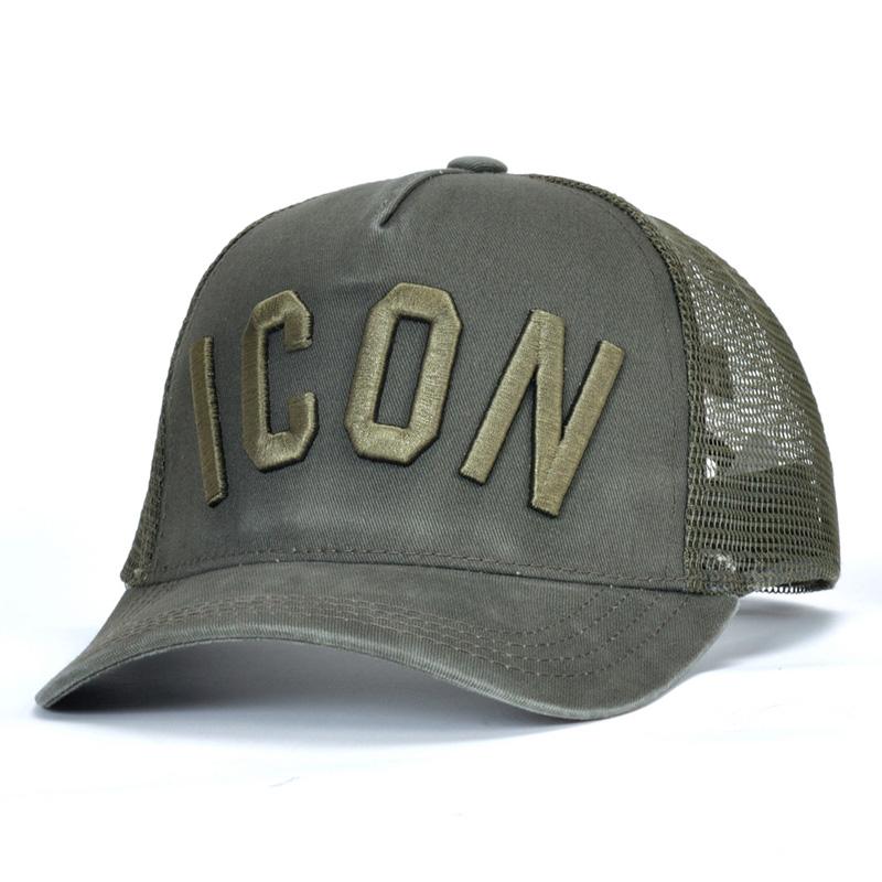 DSQICOND2 Cotton Mùa Hè Nón Lưỡi Trai Nam Nữ Thêu BIỂU TƯỢNG Đen Bố Nón Hip Hop DSQ Trucker Cap Hombre Gorras casquette