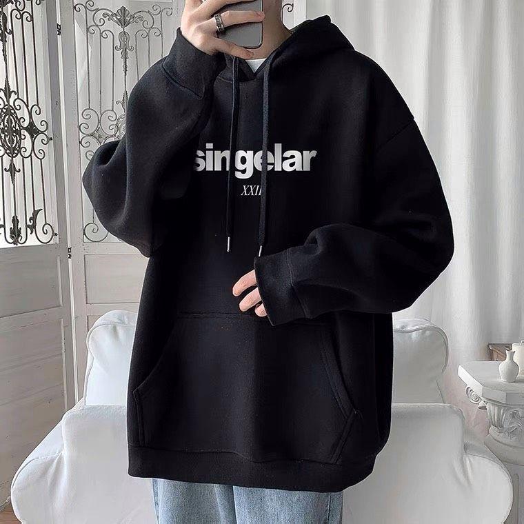 Áo khoác hoodie nỉ ngoại In Chữ Singular KNN59