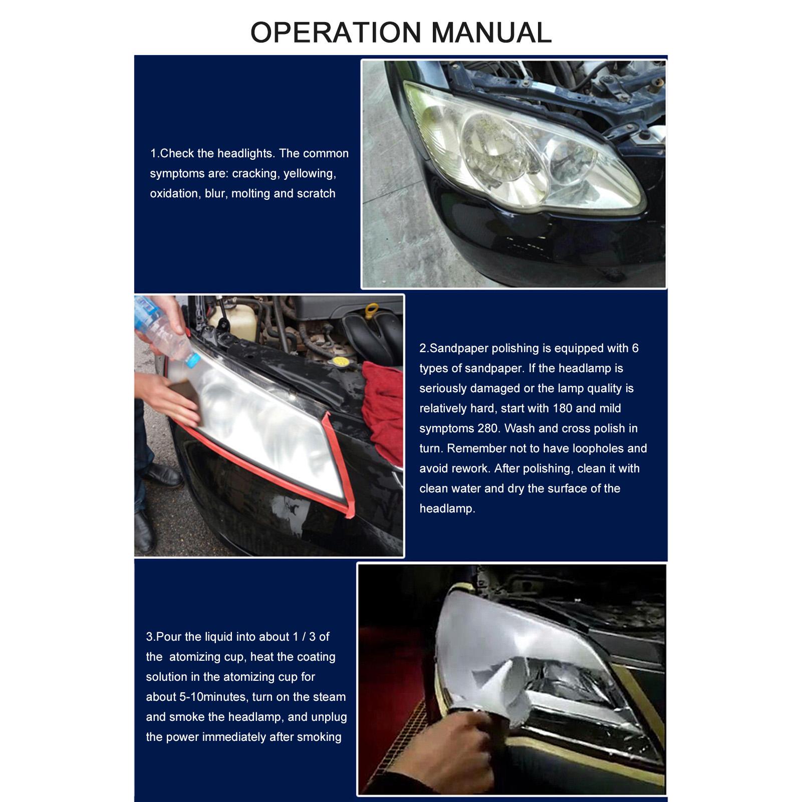 Automobile Headlight Restoration Kits Car Headlight Polish Repair Tool Glass Scratch Repair Headlight Renovation